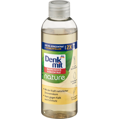 Концентрований миючий засіб для чищення ванної кімнати Denkmit Nature Badreiniger 100 мл Концентрований миючий засіб для чищення ванної кімнати Denkmit Nature Badreiniger 100 мл